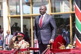 President William Ruto during the pass out of recruits.IMAGE/FILE